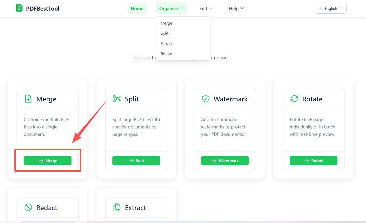 Upload files to PDF Merger